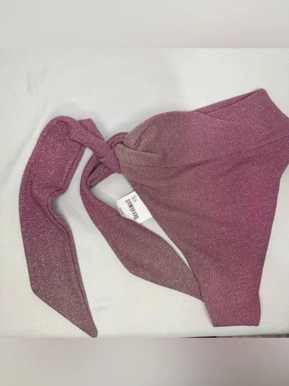 Beach Riot Metallic Bikini Bottom with Side Tie Size XS